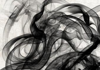Cuadro moderno Pensamientos dispersos (1-pieza) vertical - rostro negro abstracto