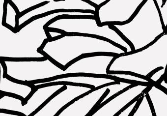 Cartel Scent of the forest - dibujo negro de cono en fondo blanco