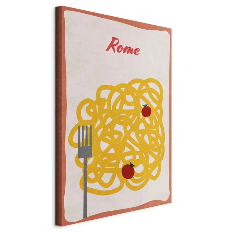 Delicias romanas vertical - comida con Roma escrita
