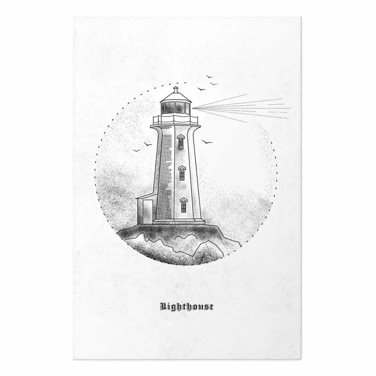 Cartel Black and White Lighthouse [Poster]