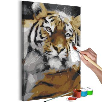 Cuadro para pintar con números Friendly Tiger