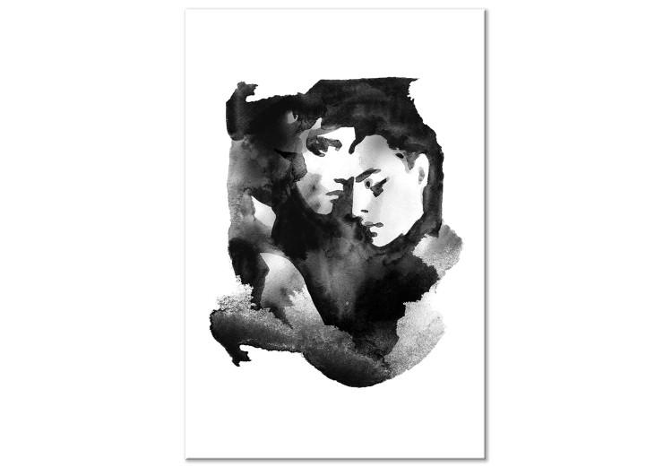 Abrazos de amor - gráficos acuarela en blanco y negro con dos personas