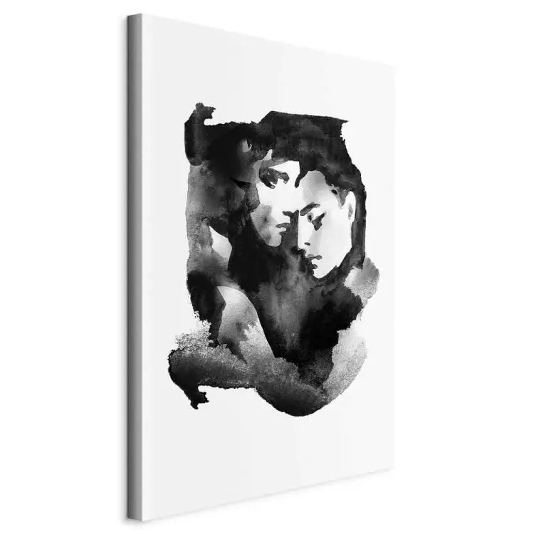 Abrazos de amor - gráficos acuarela en blanco y negro con dos personas