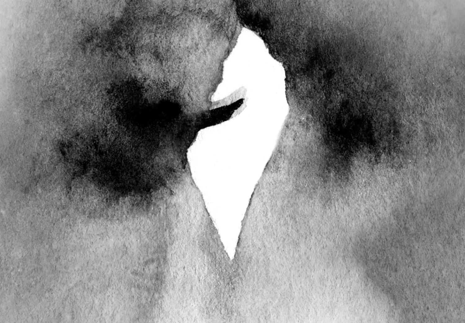 Poster Pensamientos borrosos - pareja romántica en negro