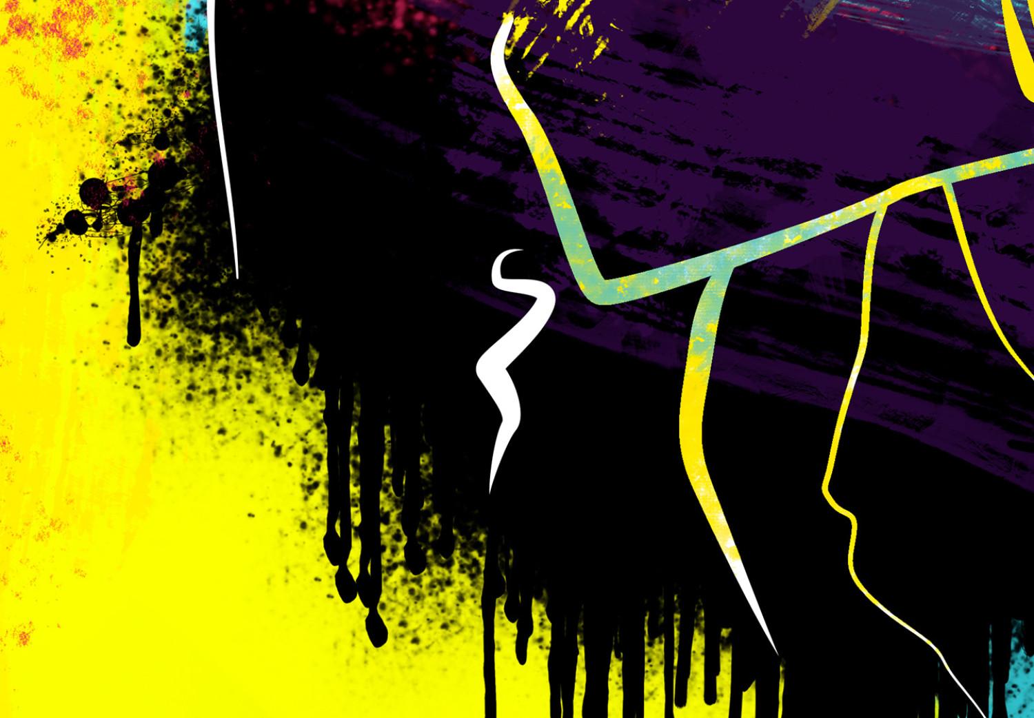 Cuadro moderno Arte callejero - gráficos coloridos y juveniles con una figura humana