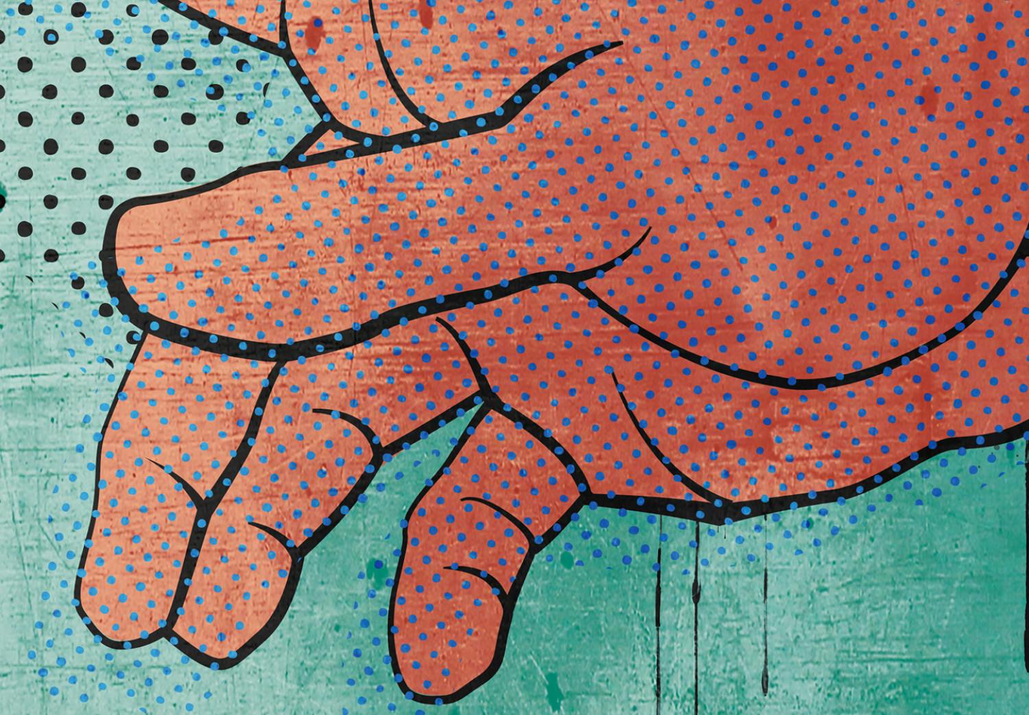 Cuadro Dos manos - gráficos juveniles inspirados en un fresco religioso