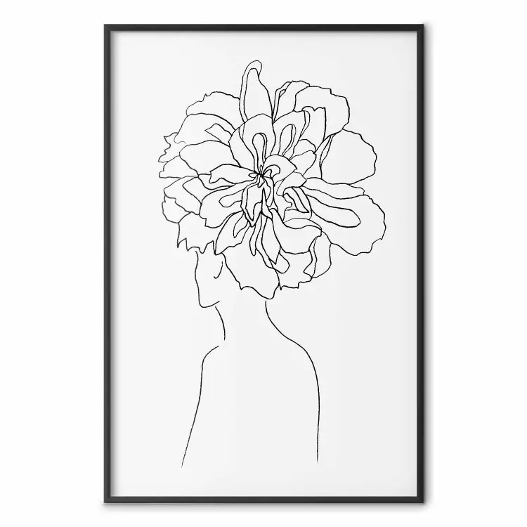Centro de recuerdos - arte abstracto de mujer con flores