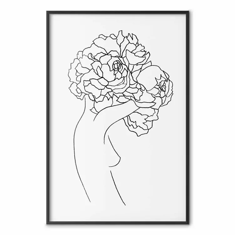 Jardinera - arte abstracto de mujer con flores