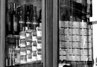 Cuadro Café en París - fotografía en blanco y negro de la capital francesa