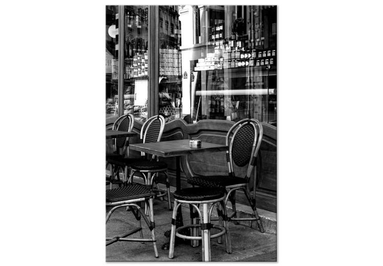 Café en París - fotografía en blanco y negro de la capital francesa