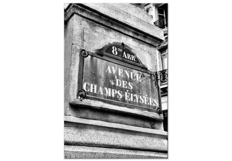 Avenida de Campos Elíseos - la famosa calle de París en blanco y negro