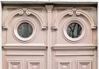 Cuadro decorativo Puertas rosas de casa parisina - fotografía de arquitectura de París