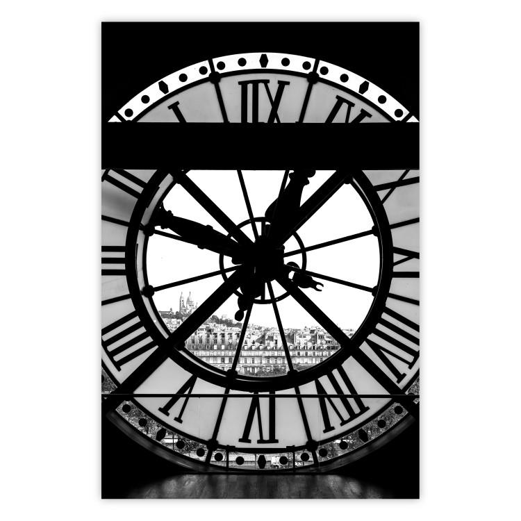 Reloj del Museo de Orsay - arquitectura en blanco y negro de un reloj