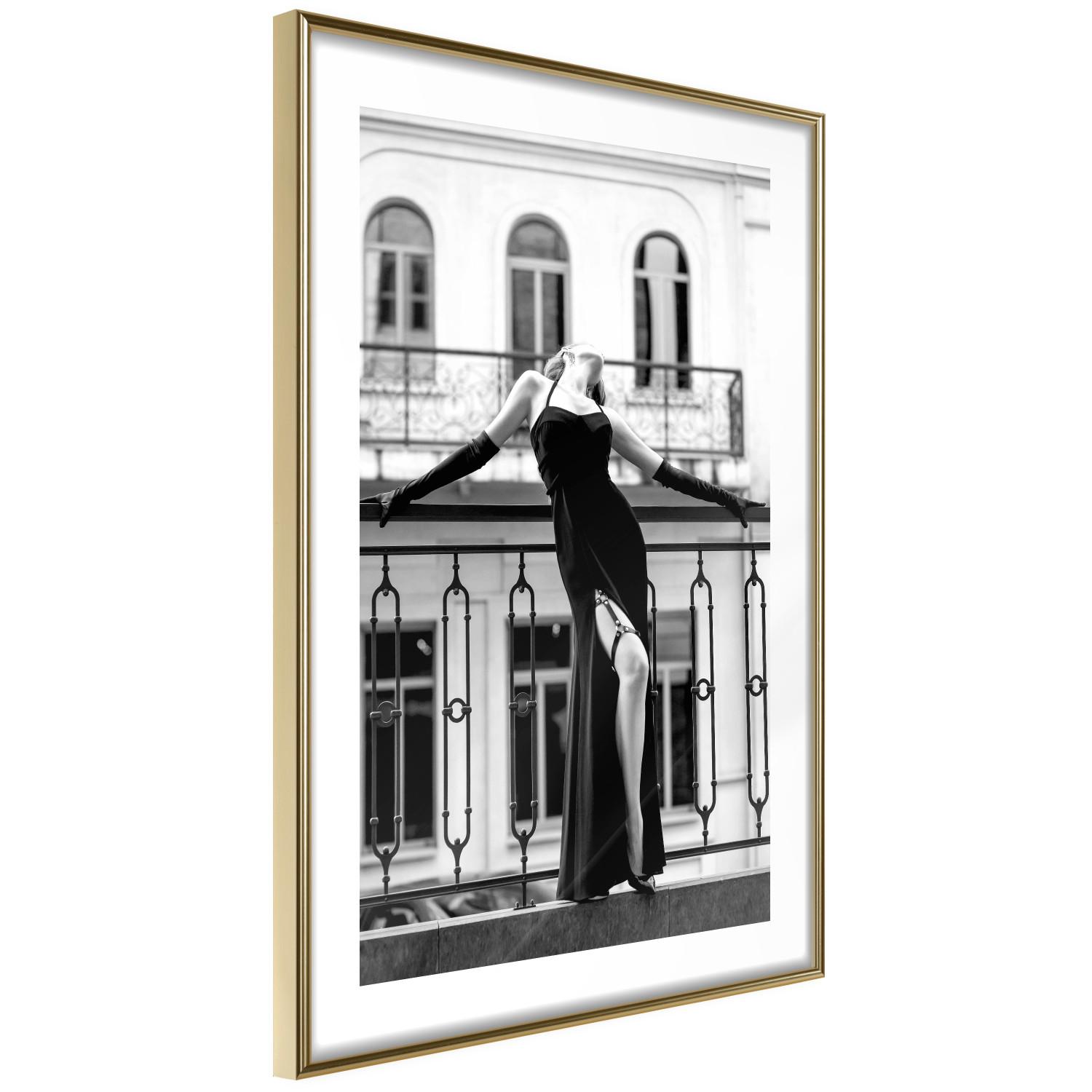 Set de poster Bailando París - fotografía mujer, fondo arquitectura