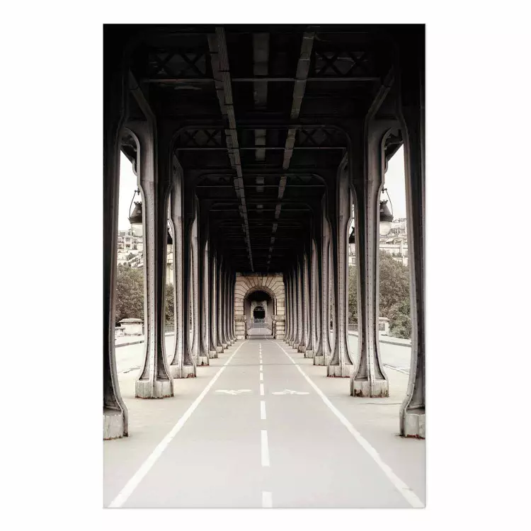 Cartel Pont de Bir-Hakeim: carril bici con arquitectura de columnas
