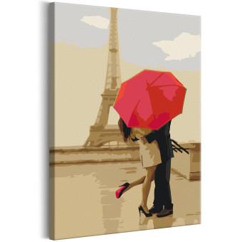 Cuadro para pintar con números Kiss in Paris