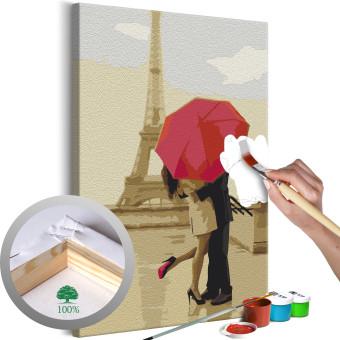Cuadro para pintar con números Kiss in Paris