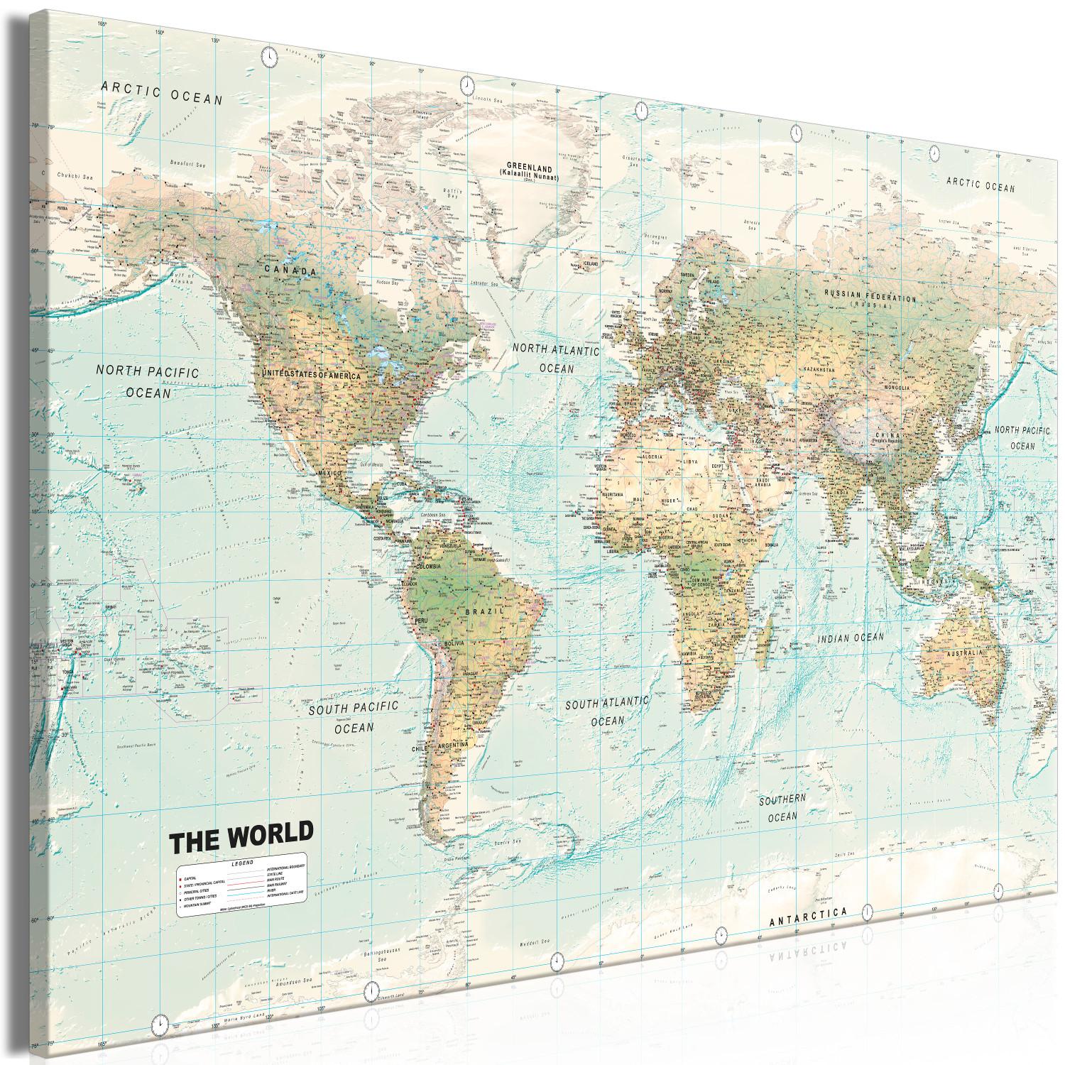 Cuadro XXL World Map: Beautiful World [Large Format]