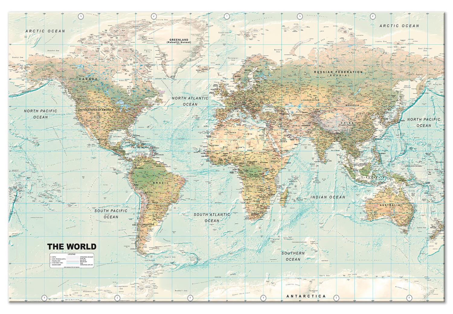 Cuadro XXL World Map: Beautiful World II [Large Format]