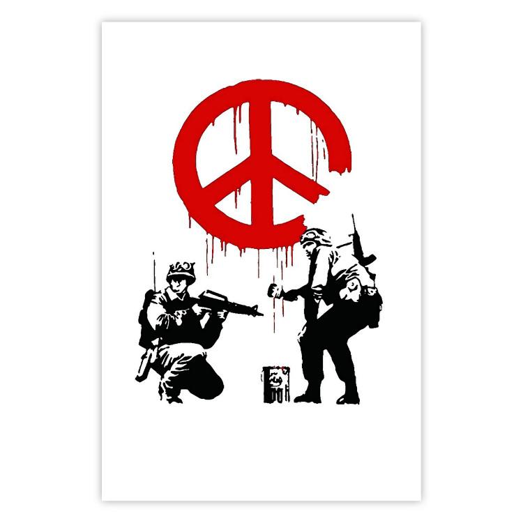 Soldados CND - pintan símbolo pacifista