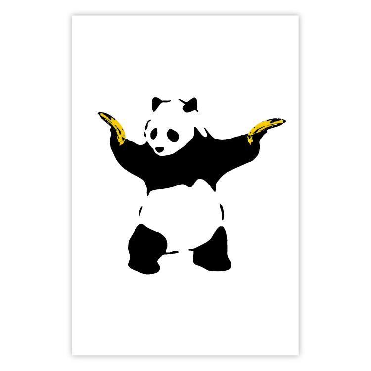 Panda armas fuego - animal blanco/negro plátanos