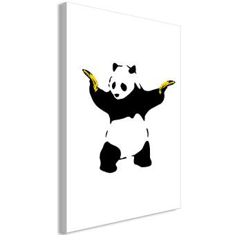 Cuadro Panda with guns (1 pieza) vertical - animal exótico con plátanos