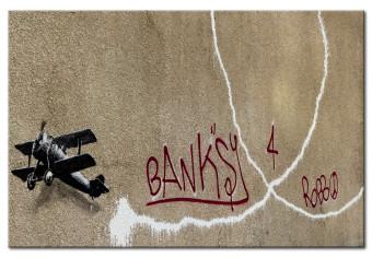 Cuadro decorativo El avión de amor (Banksy)