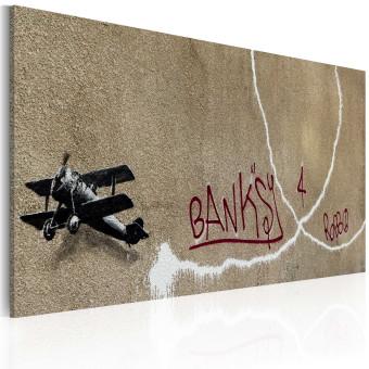 Cuadro decorativo El avión de amor (Banksy)