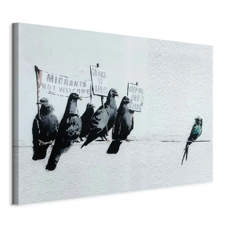 Pájaros protestando Banksy