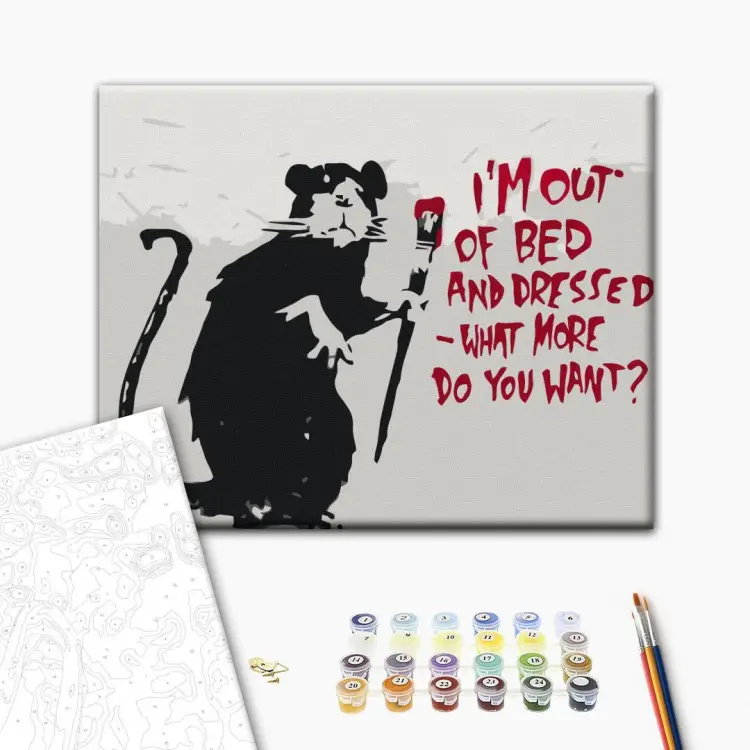 Salí de la cama y me vestí (Banksy Street Art Graffiti)
