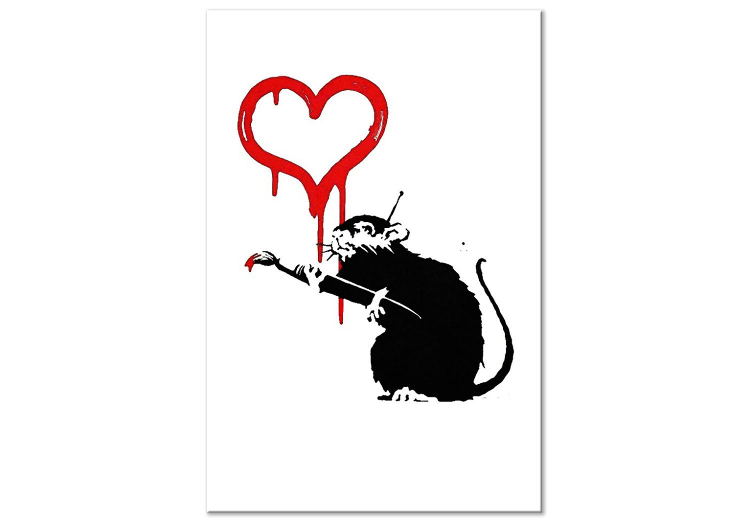 Cuadro moderno Love Rat (1 Part) Vertical