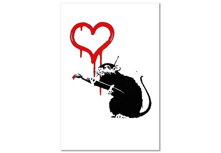 Love Rat (1 pieza) vertical - rata y corazones