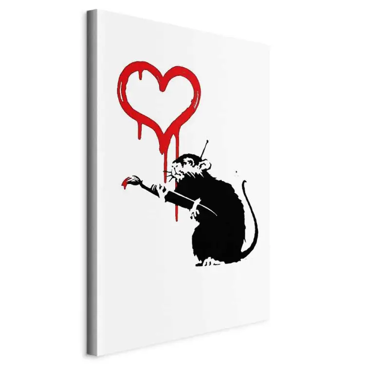 Love Rat vertical - rata y corazones