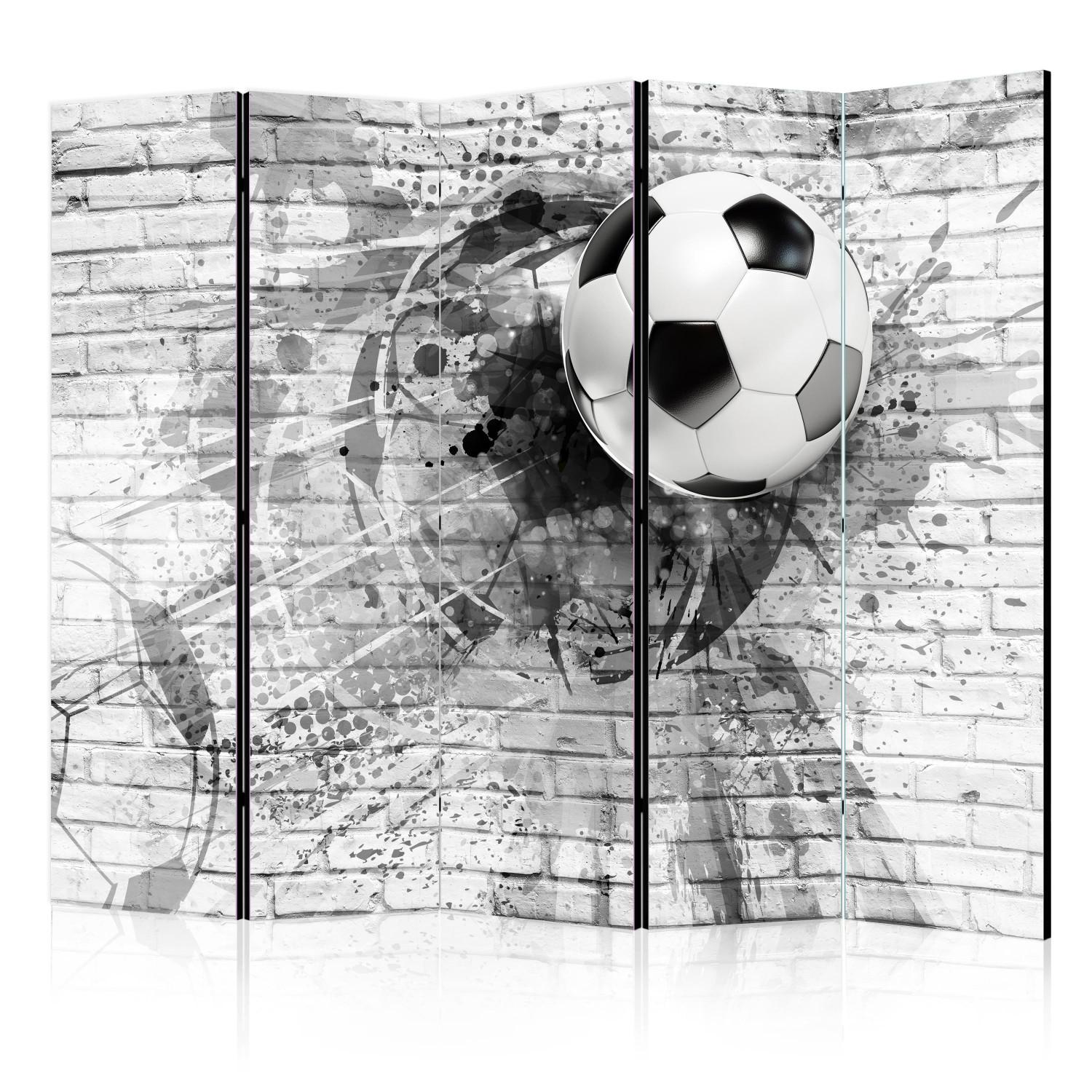 Biombo barato Dinámica del fútbol II (5 partes) - composición deportiva