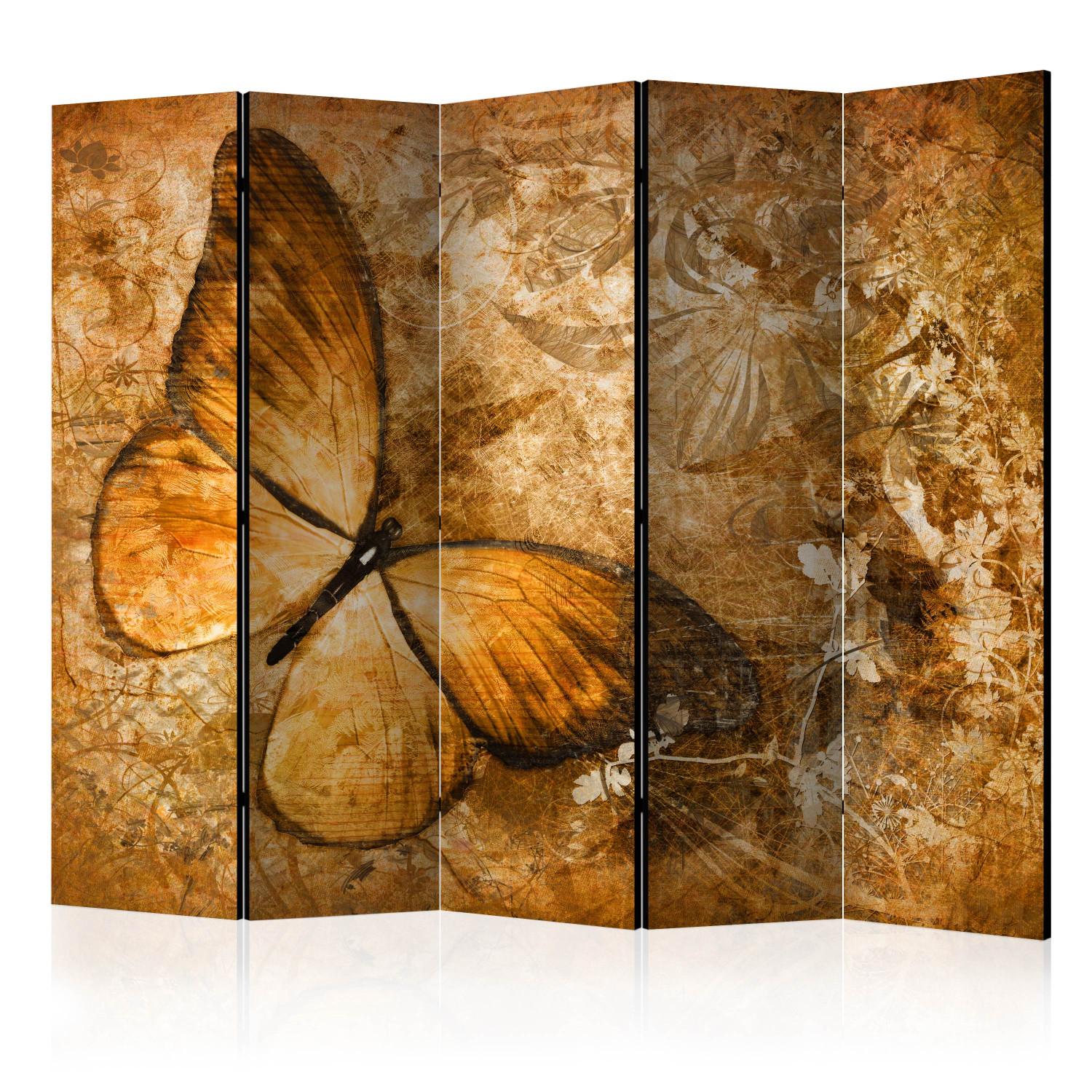 Biombo decorativo Butterfly (sepia) II [Room Dividers]