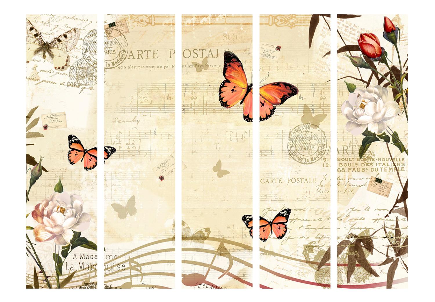 Biombo original Melodies of butterflies II [Room Dividers]