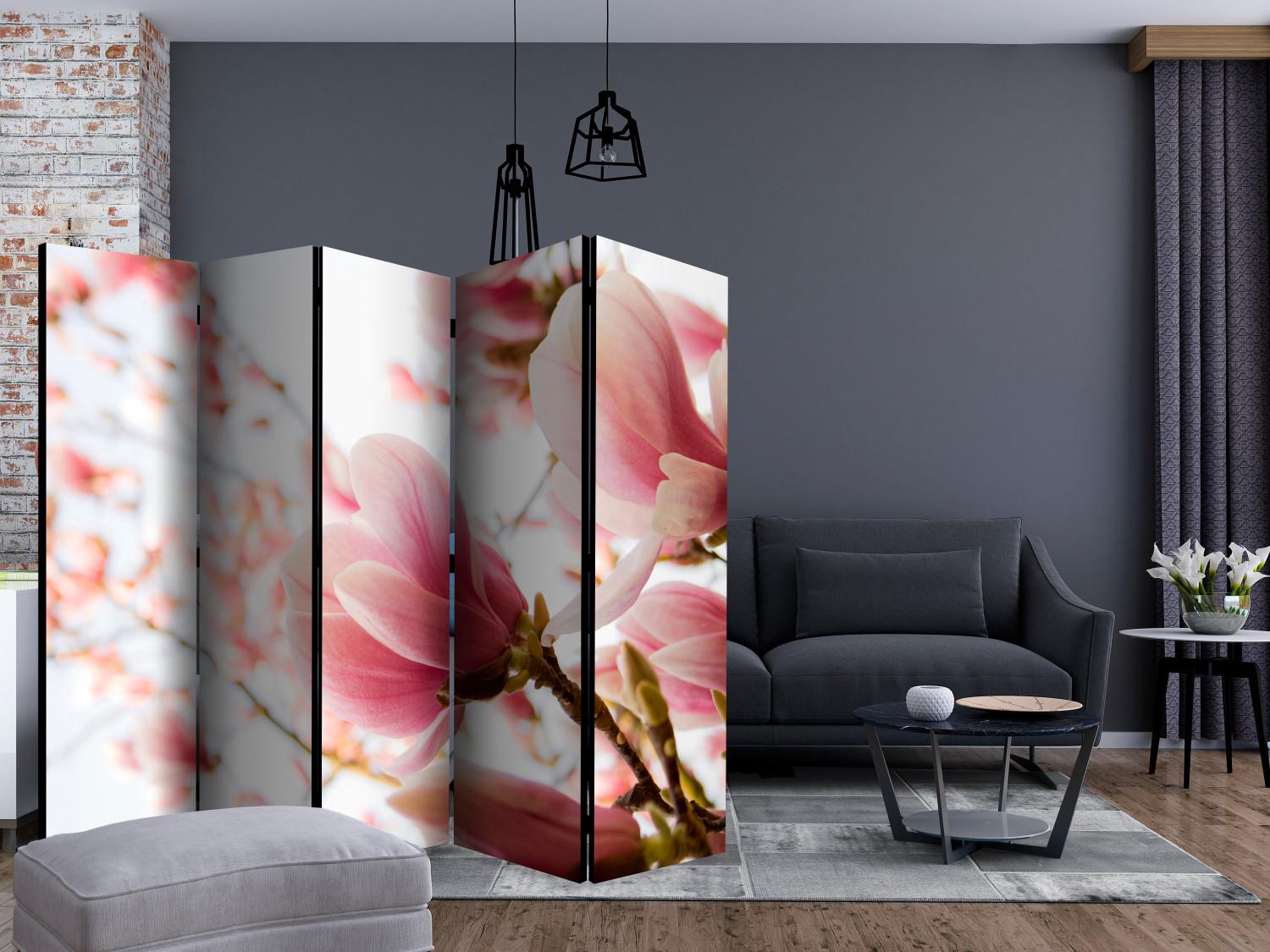 Biombo Pink magnolia II [Room Dividers]