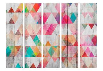 Biombo decorativo Rainbow Triangles II [Room Dividers]