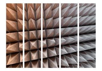 Biombo barato Steel Defense II (5 partes): Composición geométrica 3D