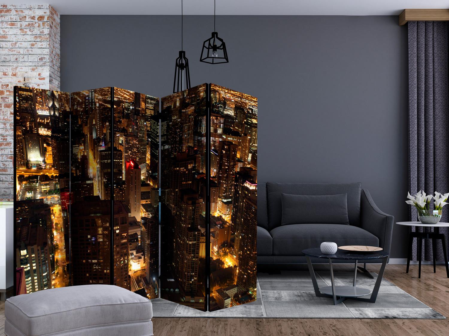 Biombo City by night - Chicago, USA II [Room Dividers]