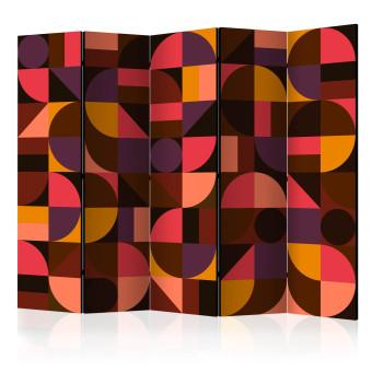 Biombo barato Geometric Mosaic (Red) II [Room Dividers]