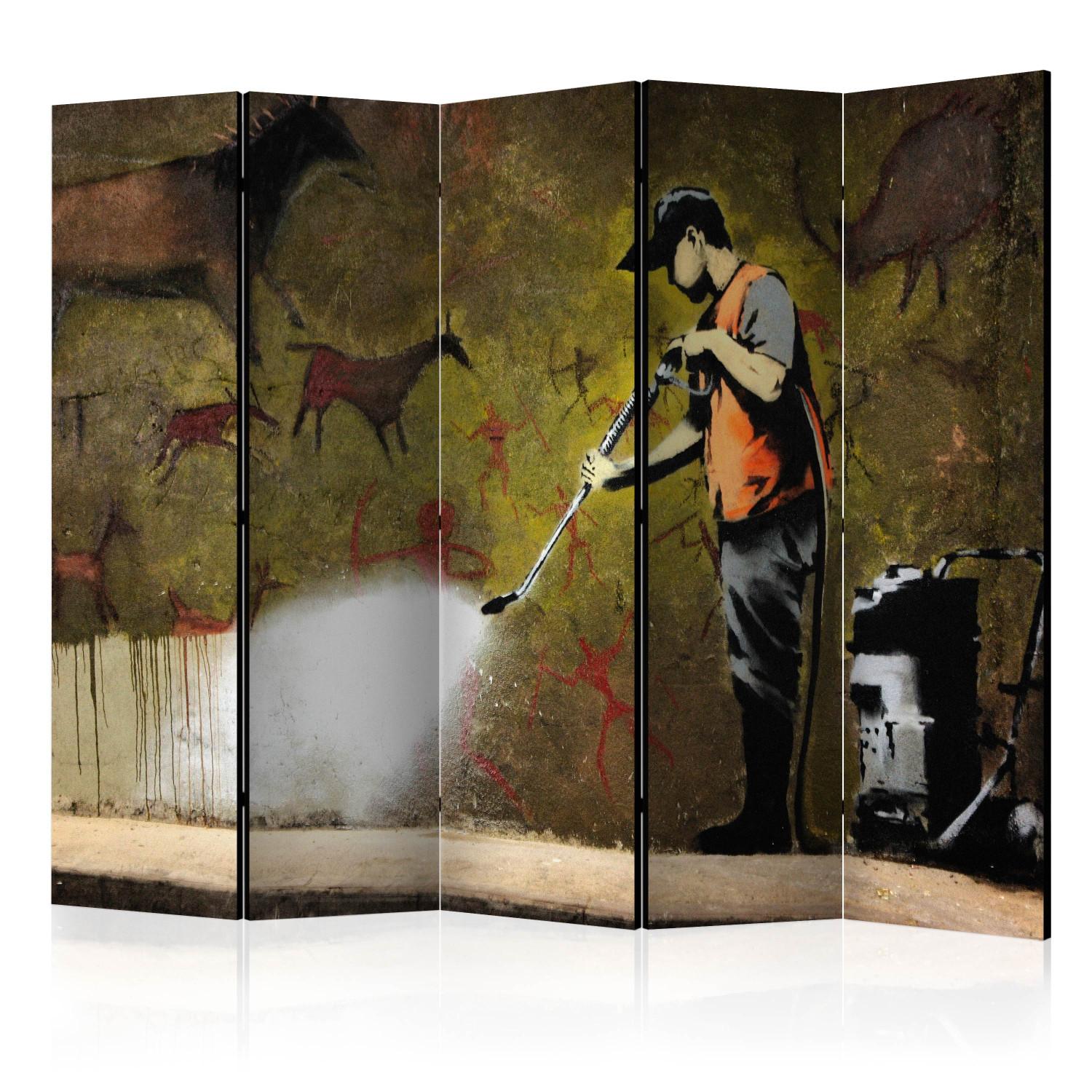 Biombo barato Banksy - Cave Painting II [Room Dividers]