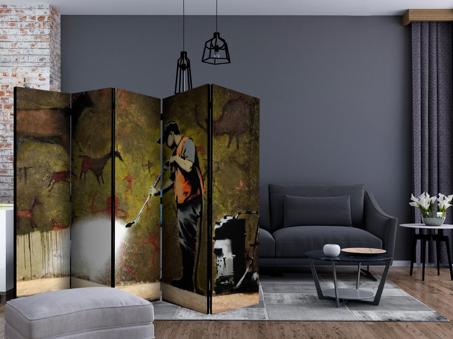 Biombo barato Banksy - Cave Painting II [Room Dividers]