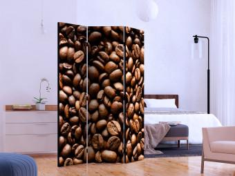 Biombo original Café en Granos Tostados (3 partes) - modelo en granos de café morenos