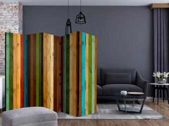 Biombo barato Wooden rainbow II [Room Dividers]