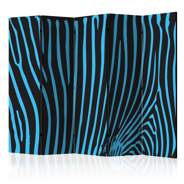 Biombo Zebra pattern (turquoise) II [Room Dividers]
