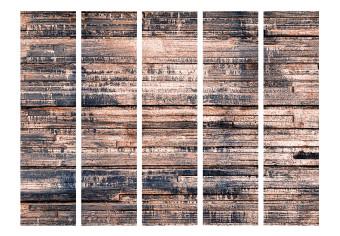 Biombo Assi Bruciati II (5 partes) - composición con textura de madera