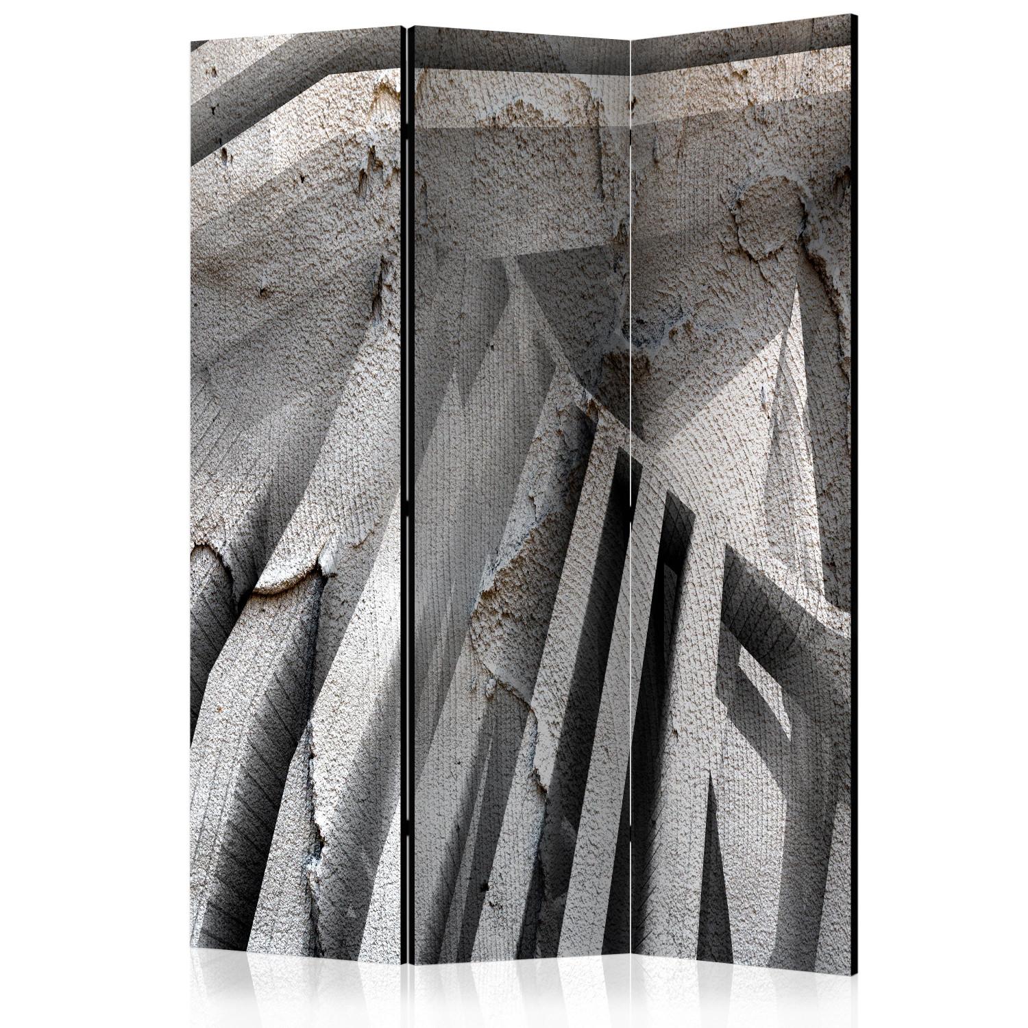 Biombo barato Cemento 3D: textura de hormigón gris con efecto 3D