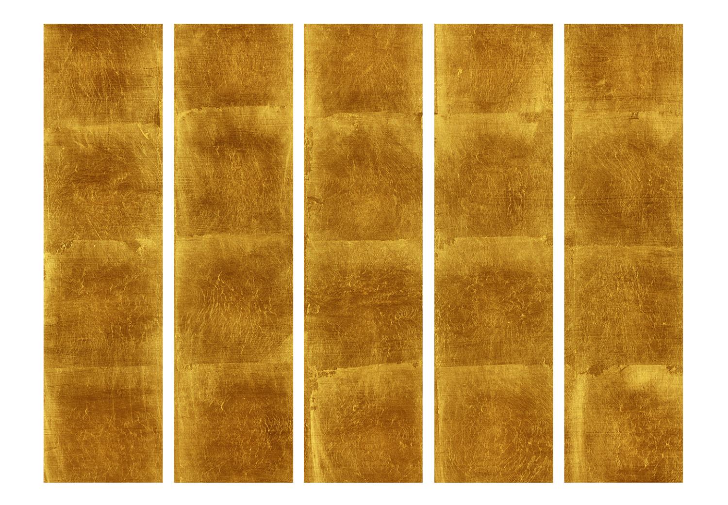Biombo original Golden Cage II: textura dorada con tonos más oscuros