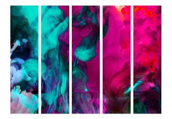 Biombo Folle di Colori II: humo de colores sensuales en un patrón abstracto